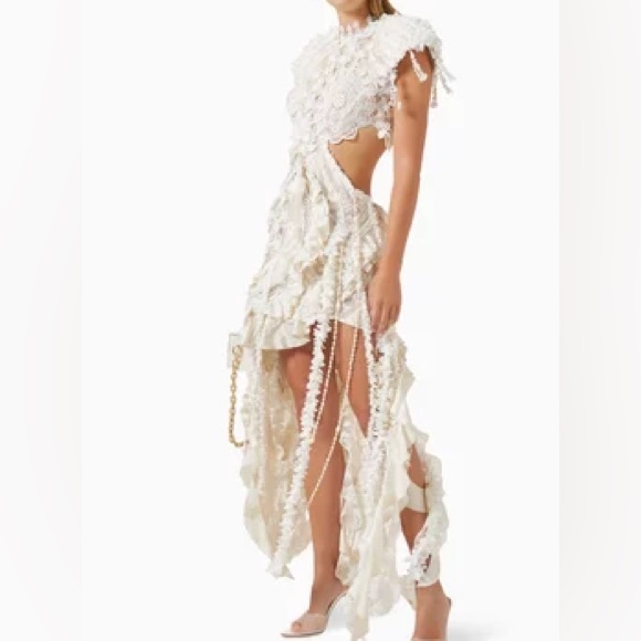 NEW Zimmermann Wonderland Lace Frill Gown AU2 - Picture 3 of 14